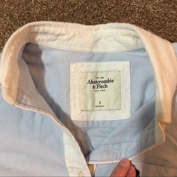 White and blue classic button up - Picture 2 of 3